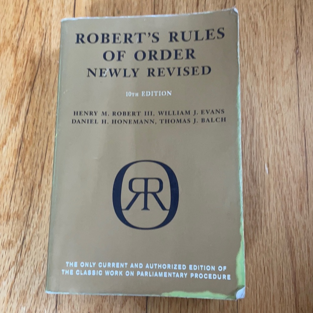 Robert’s Rules of Order Newly Revised
